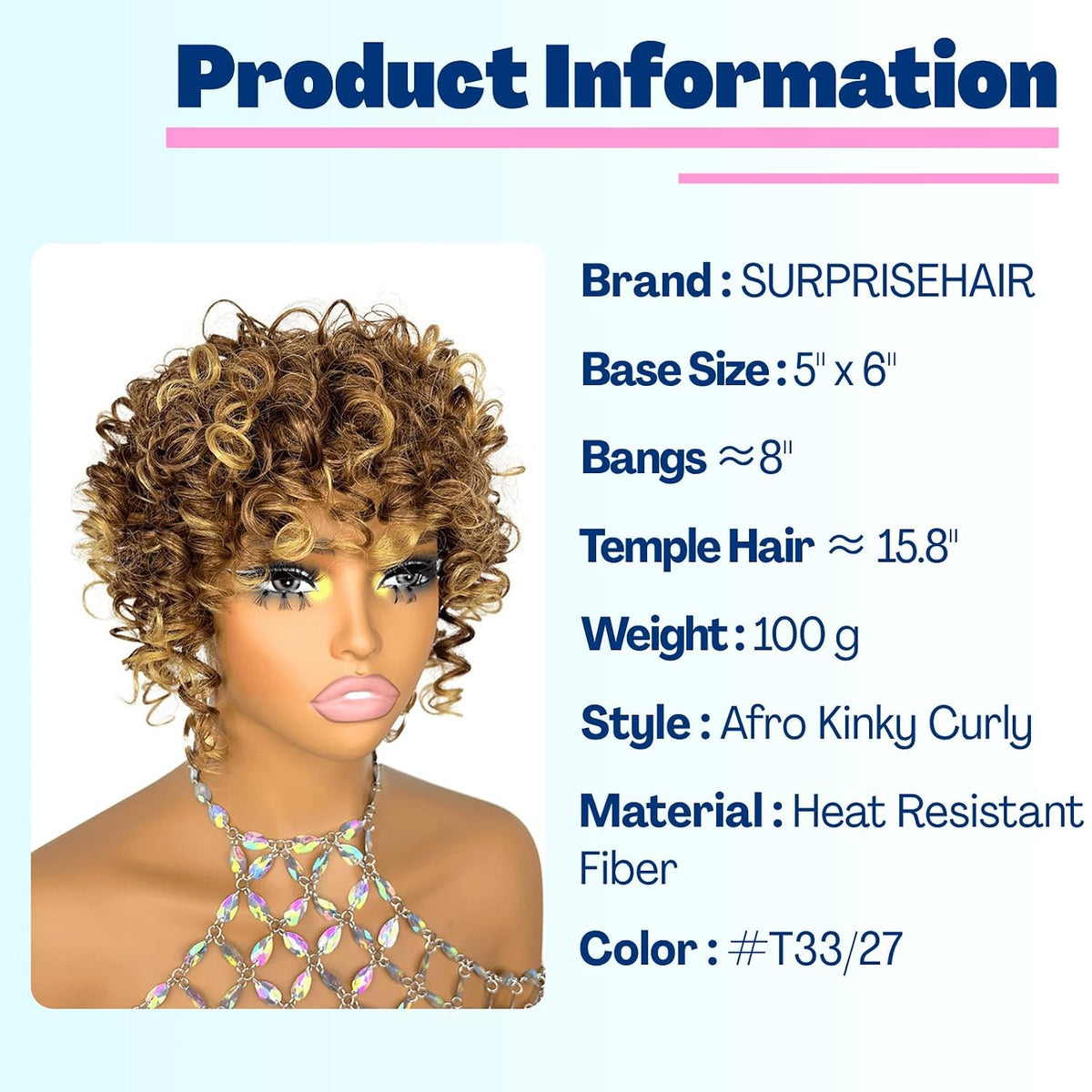 Short Loose Wave Hair Topper with Bangs for Black Women Topper Wig 360°3D Cover