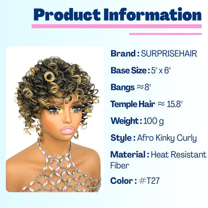 Short Loose Wave Hair Topper with Bangs for Black Women Topper Wig 360°3D Cover