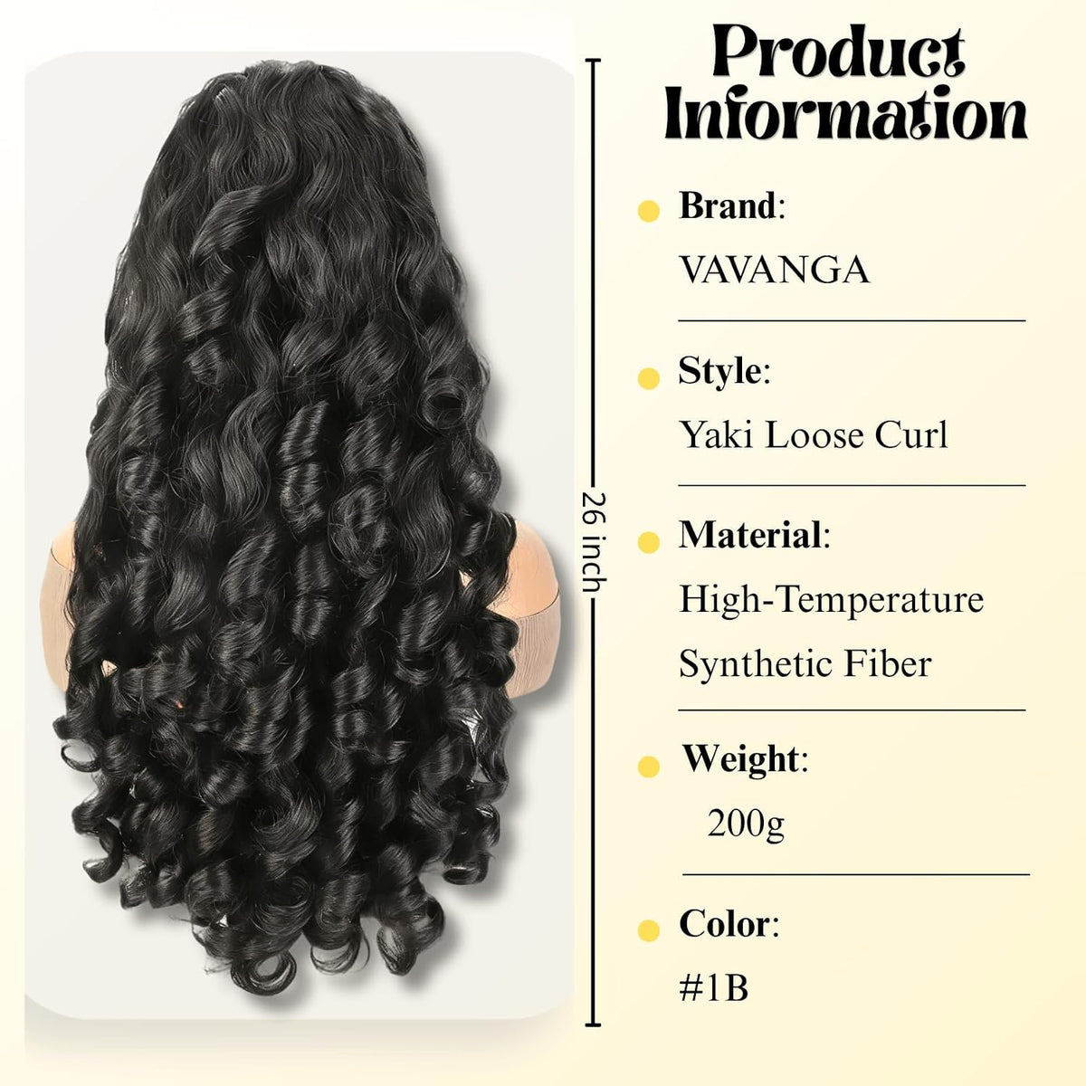 Long Yaki Loose Curl Drawstring Ponytail for Black Women 26''