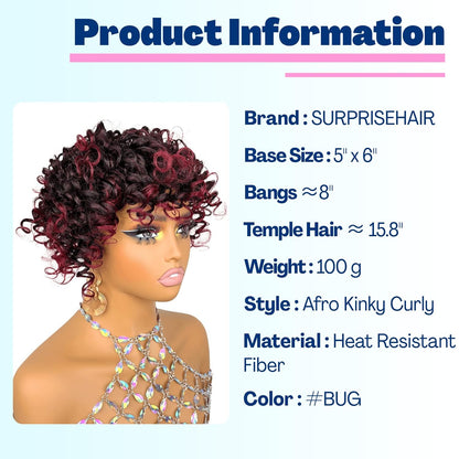 Short Loose Wave Hair Topper with Bangs for Black Women Topper Wig 360°3D Cover
