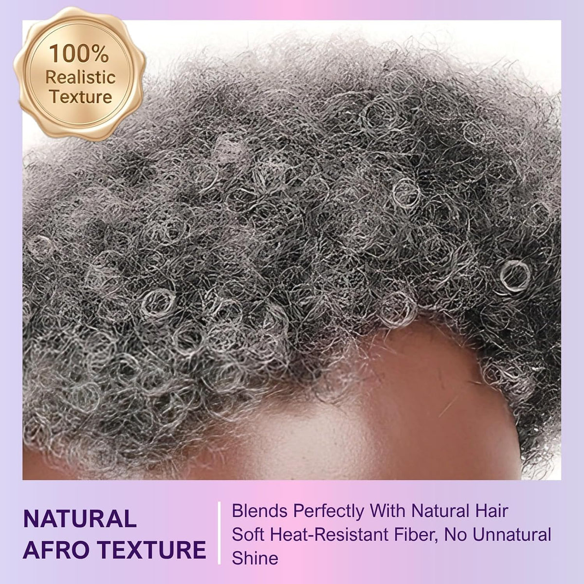 Short Afro Hair Topper Synthetic Hair Mohawk Ponytail for Black Women
