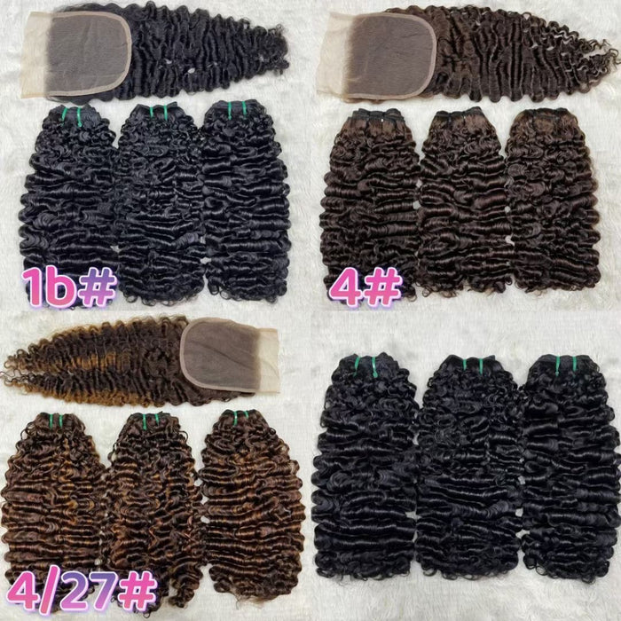 Burmese Curl  Hair Super Double Draw Hair SDD Curly  for Black Women