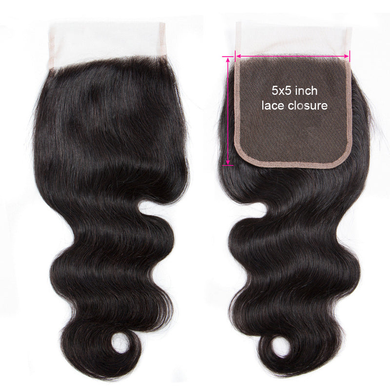 Surprisehair HD Lace Closure 5x5 Body Wave Invisibe Lace Closure Human Hair