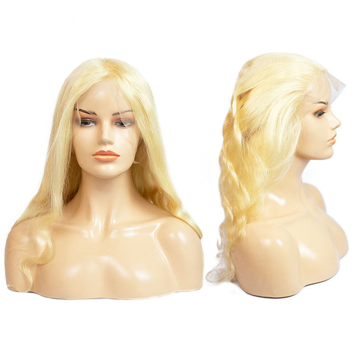 Blonde 360 Lace Frontal Body Wave Virgin Human Hair Transparent Lace Frontal