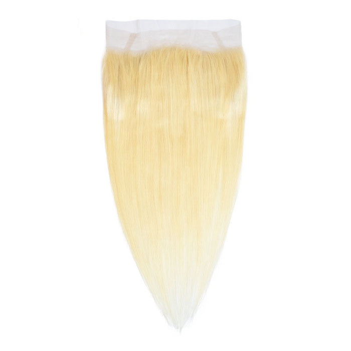 Blonde 360 Lace Frontal Straight Virgin Human Hair Transparent Lace Frontal