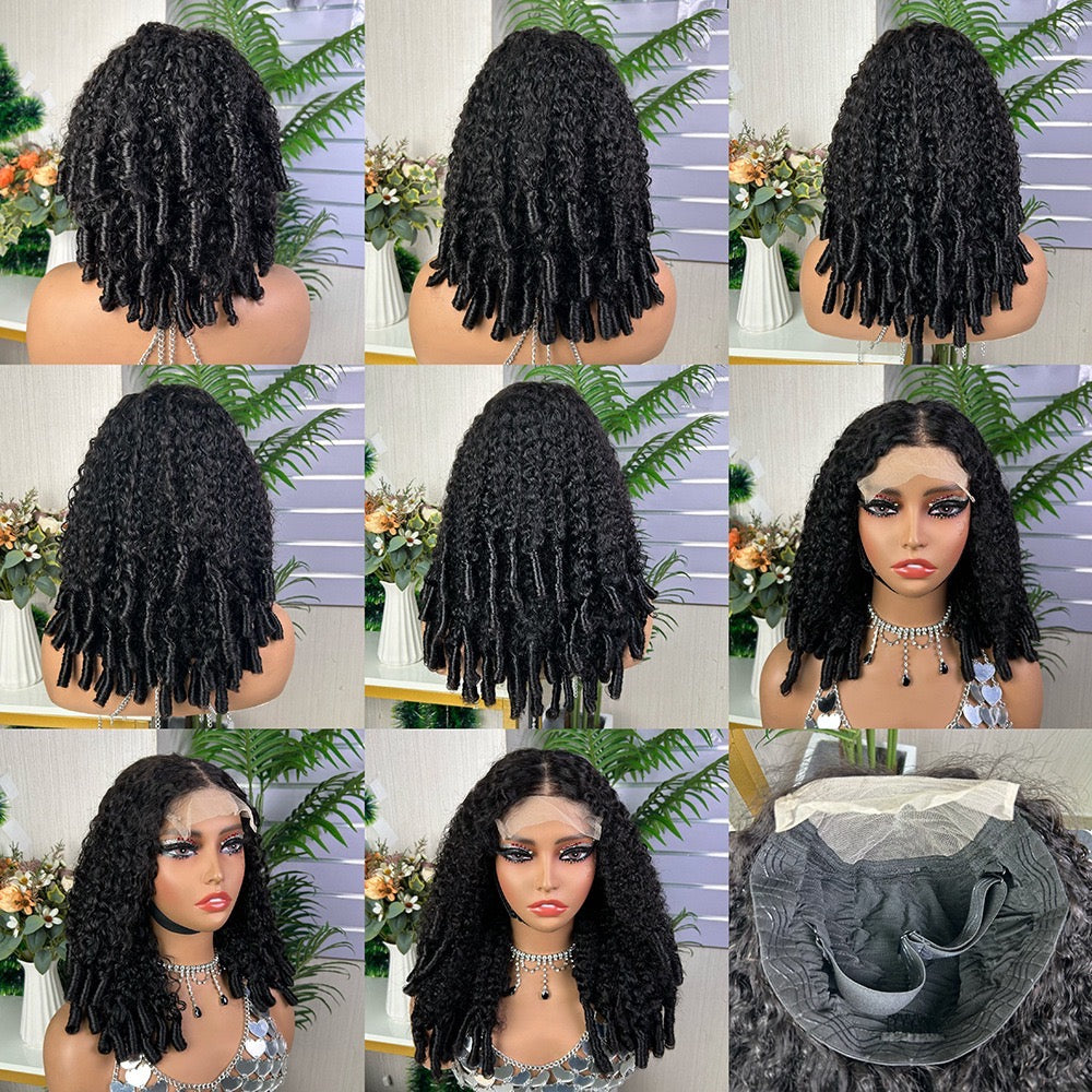 Pixie Curl Afro Glueless Lace Wig 5x5 Human Hair 210%Density for African American