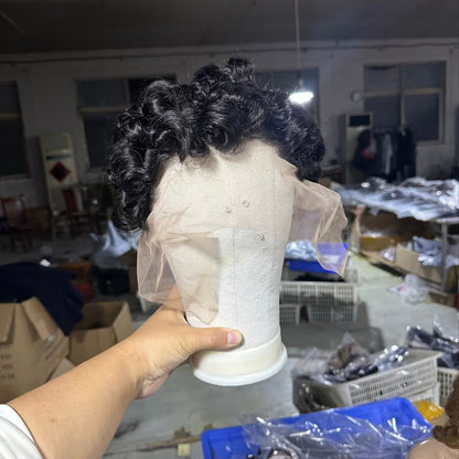 Pixie Cut Finger Waves wig lace frontal for Black Women