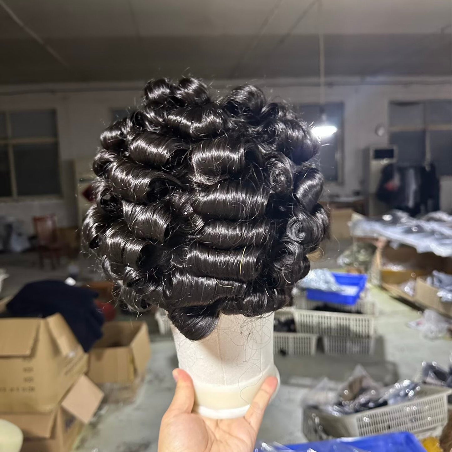 Pixie Cut Finger Waves wig lace frontal for Black Women