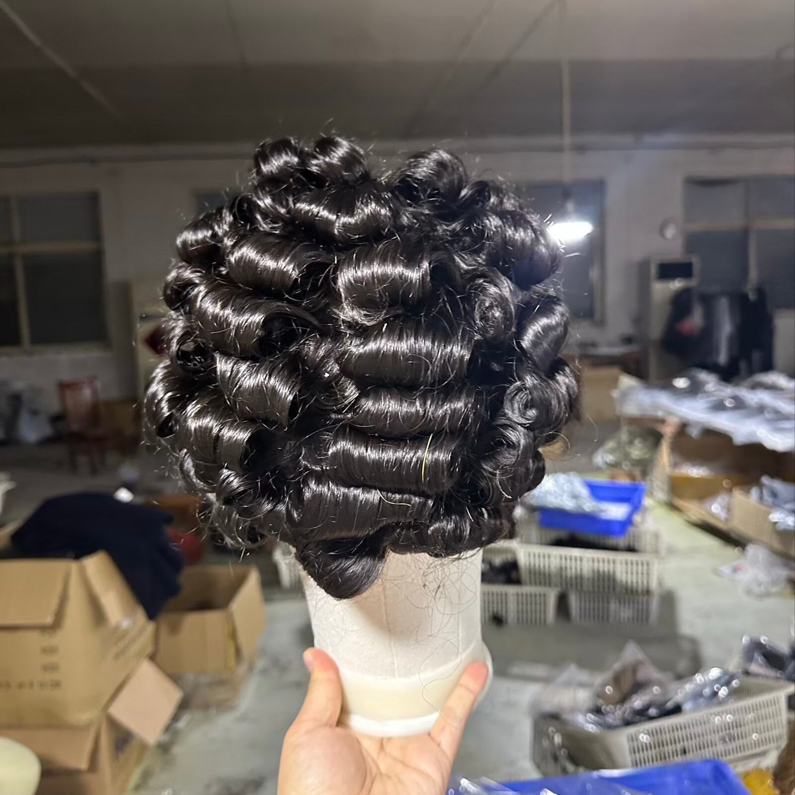 Pixie Cut Finger Waves wig lace frontal for Black Women