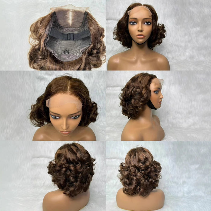 Short Double Draw Loose Wave Wig 5x5 Lace Wig 300% Density for Black Women