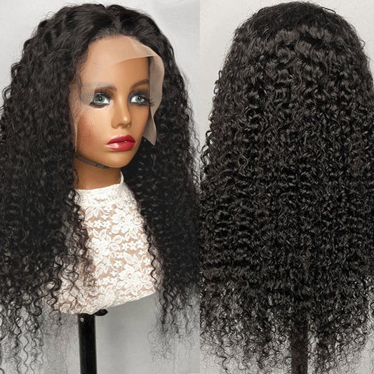 4x4 Lace Closure Wig Curly Human Hair 150% Density for Black Women
