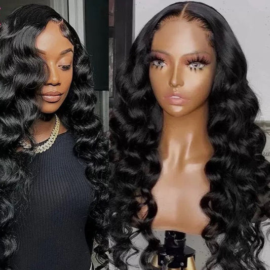 4x4 Lace Closure Wig Loose Deep Wave Human Hair 150% Density for Black Women