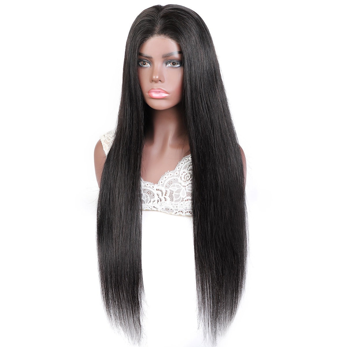 Glueless 4x4 Lace Closure Wig Straight Human Hair 150% Density for Black Women