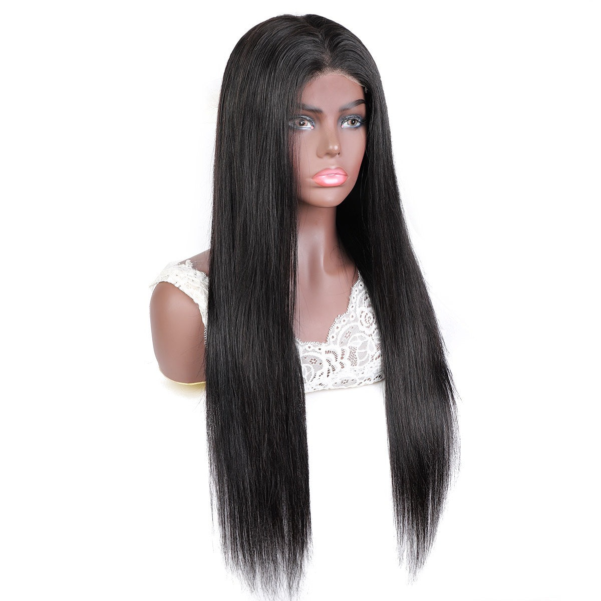 Glueless 4x4 Lace Closure Wig Straight Human Hair 150% Density for Black Women