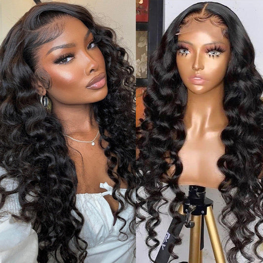 6x6 Lace Closure Wig Human Hair Loose Deep Wave 150% Density for Black Women