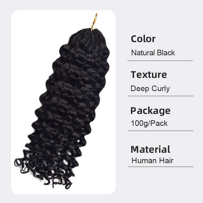 Human crochet hair extension Pre-Separated Crochet Hair Reusable Micro Twists