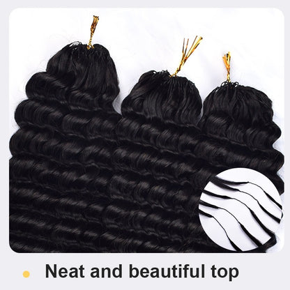 Human crochet hair extension Pre-Separated Crochet Hair Reusable Micro Twists