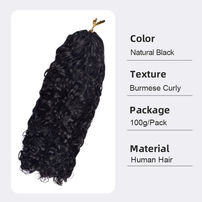 Human crochet hair extension Pre-Separated Crochet Hair Reusable Micro Twists