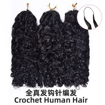 Human crochet hair extension Pre-Separated Crochet Hair Reusable Micro Twists