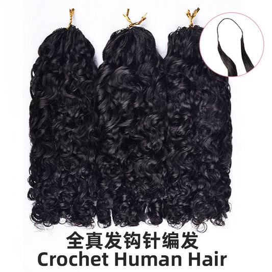 Human crochet hair extension Pre-Separated Crochet Hair Reusable Micro Twists