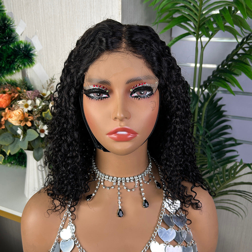 5x5 Glueless Human Hair Wig Pixie Curl Middle Part for Black Women