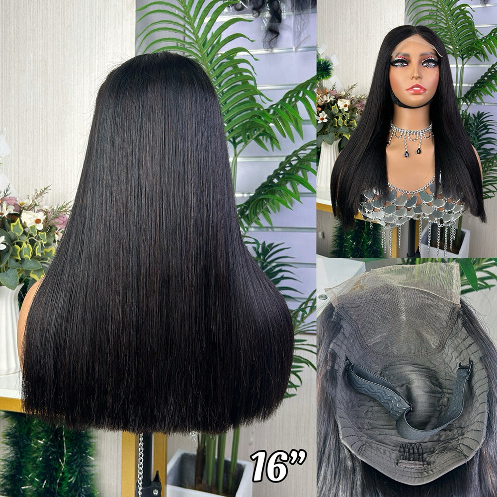 5x5 Glueless Bob Wig Bone Straight Natural Black Human Hair for Black Women