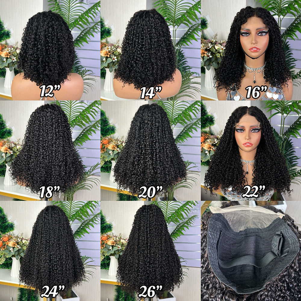 5x5 Glueless Human Hair Wig Pixie Curl Middle Part for Black Women