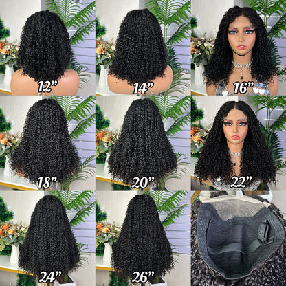 5x5 Glueless Human Hair Wig Pixie Curl Middle Part for Black Women