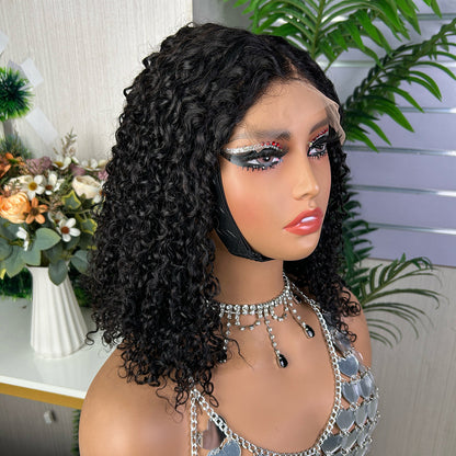 5x5 Glueless Human Hair Wig Pixie Curl Middle Part for Black Women