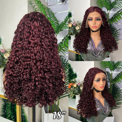 13X4 SDD Water Wave Curly Human Hair Glueless Wig 300% Density for Black Women