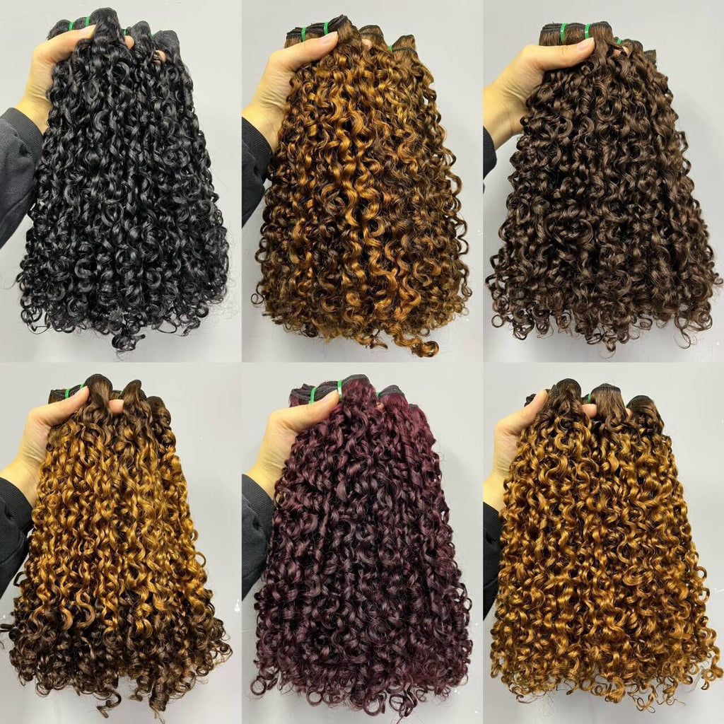 14A SDD Super Double Draw Pixie Curl  Virgin Human Hair Bundle  for Black Women