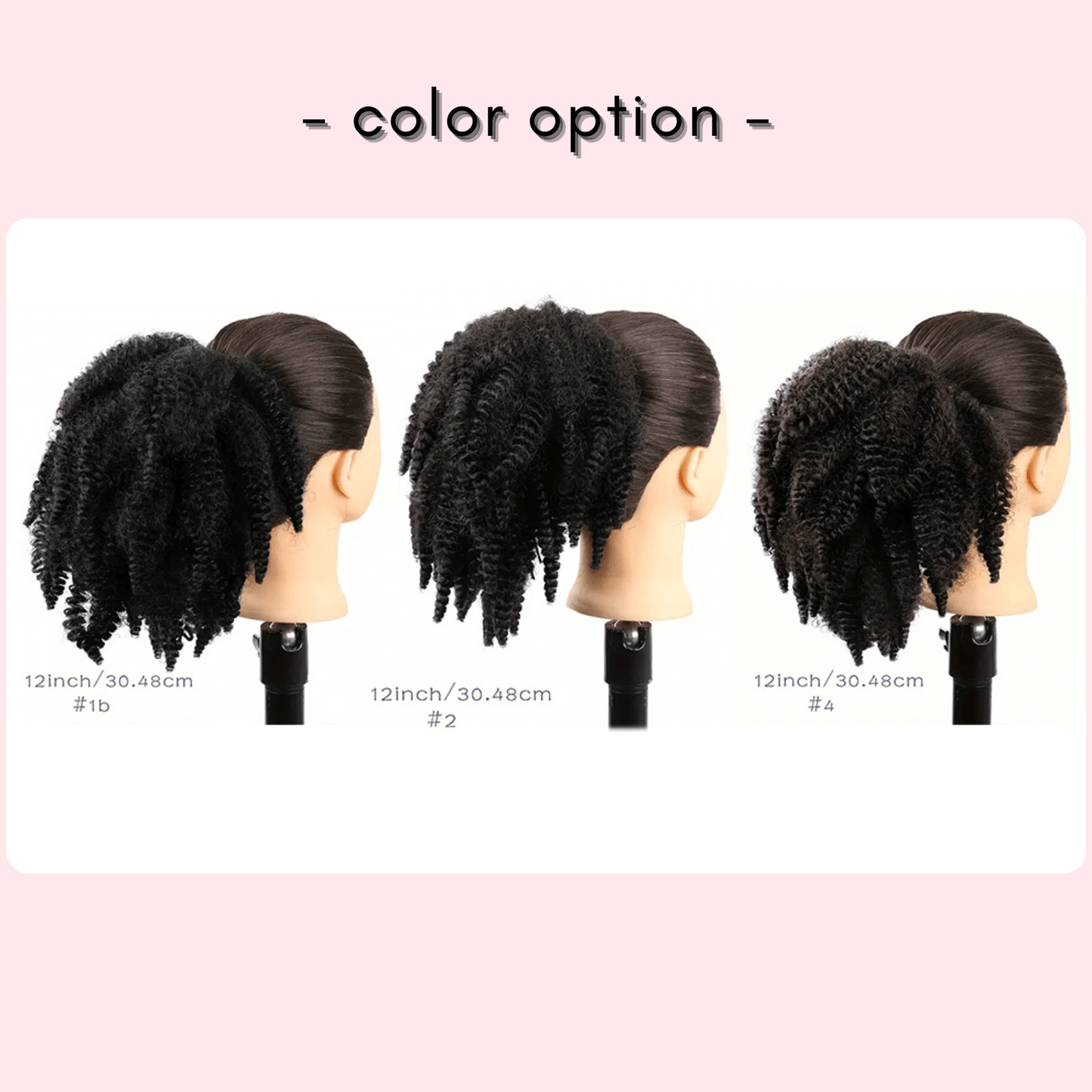 Short Marley Hair Drawstring Ponytail Black 4C Afro Puff Bun Ponytail Braiding Hair Ponytail Synthetic Afro Kinky Curl Pony Tail Hair Piece for Black Women