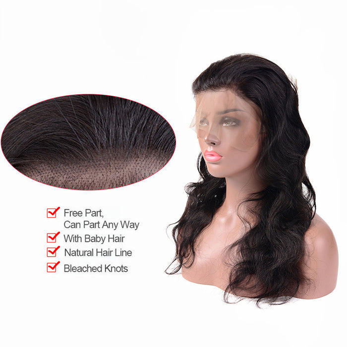 Surprisehair HD 360 Lace Frontal Body Wave Transparent Lace Frontal Human Hair