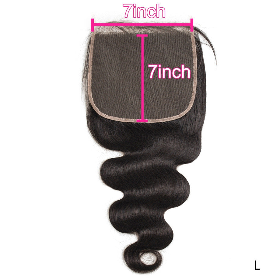 Cheveux brésiliens Lace Closure lisse 4x4 partie centrale pour afro-américain