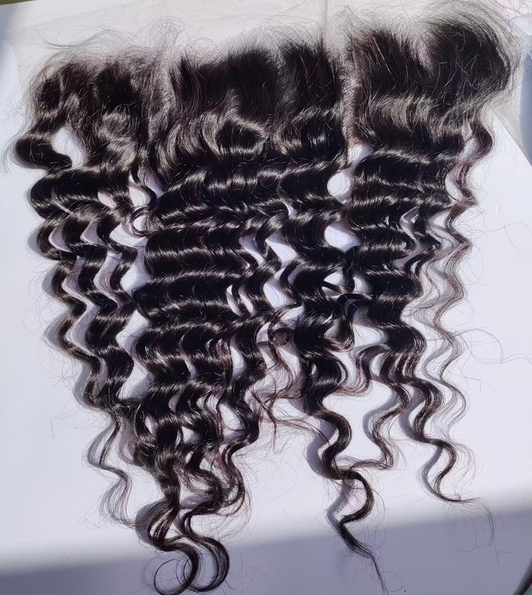 Cheveux brésiliens Lace Closure lisse 4x4 partie centrale pour afro-américain