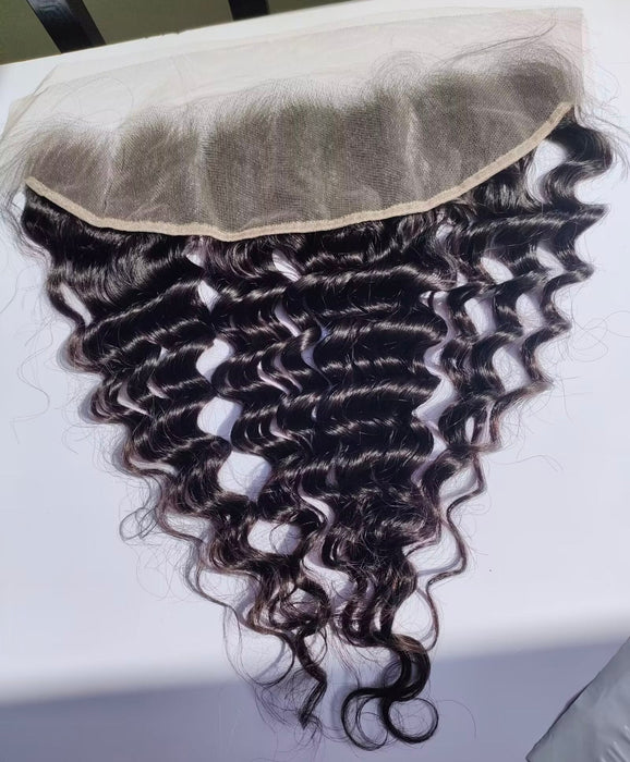 Surprisehair HD Lace Frontal 13x4 Deep Wave Transparent Lace Frontal Human Hair