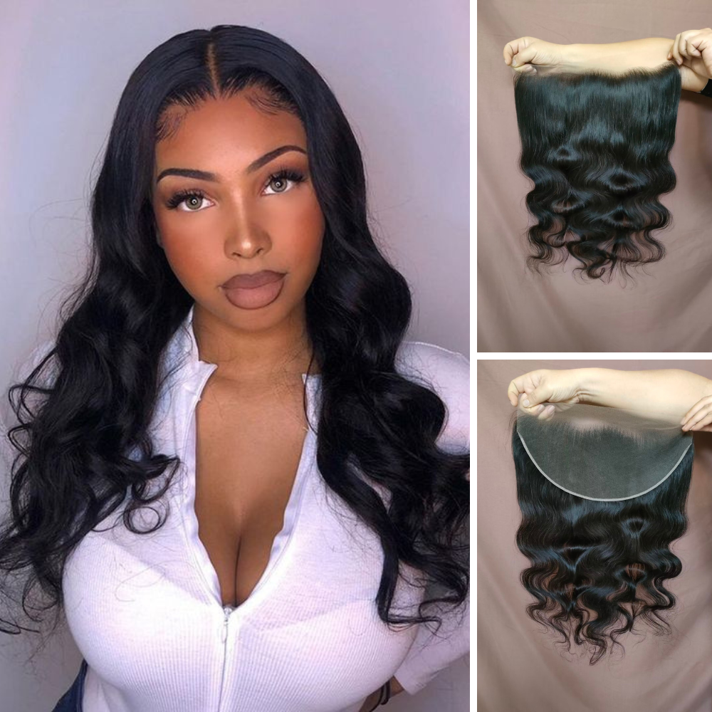 Cheveux brésiliens Lace Closure lisse 4x4 partie centrale pour afro-américain