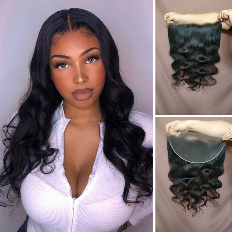 Surprisehair HD Lace Frontal 13x6 Body Wave Transparent Lace Frontal Human Hair