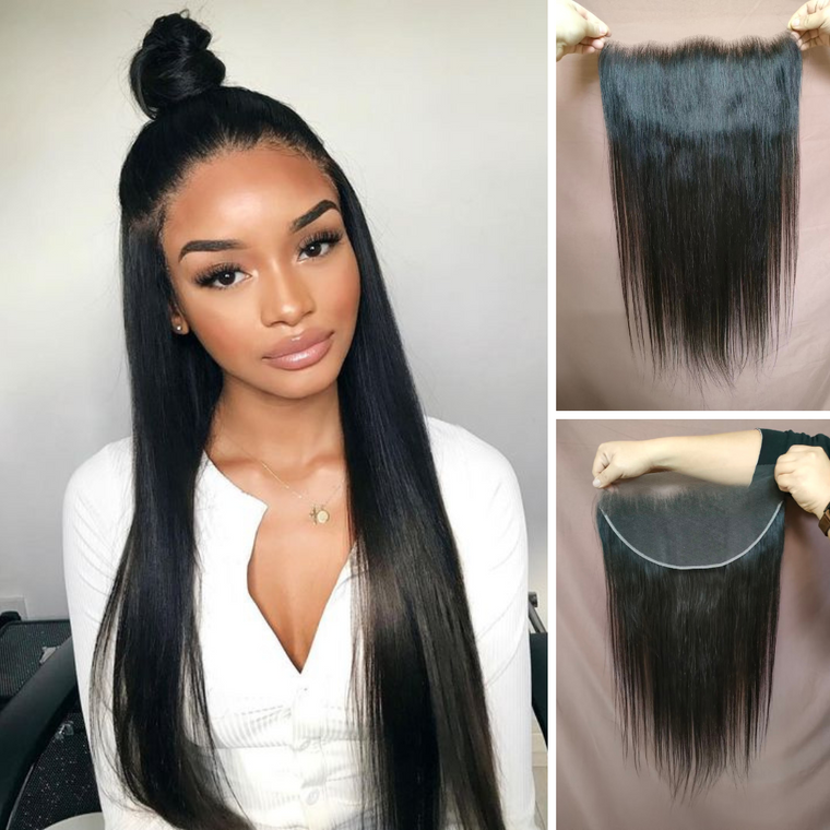 Cheveux brésiliens Lace Closure lisse 4x4 partie centrale pour afro-américain