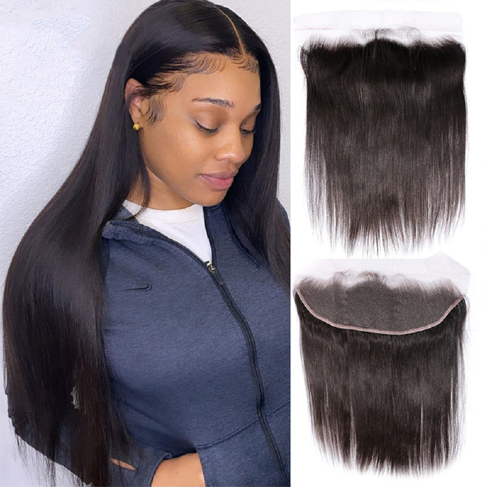 Cheveux brésiliens Lace Closure lisse 4x4 partie centrale pour afro-américain