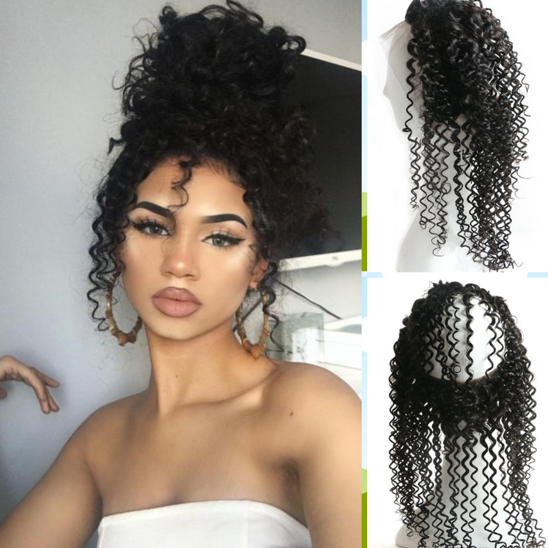 Surprisehair HD 360 Lace Frontal Kinky Curl Transparent Lace Frontal Human Hair