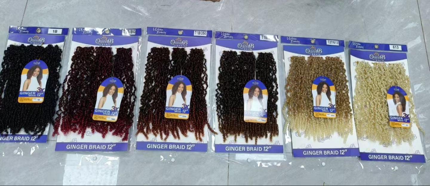 Queen braids ginger braid 12inch one pack solution for African American 