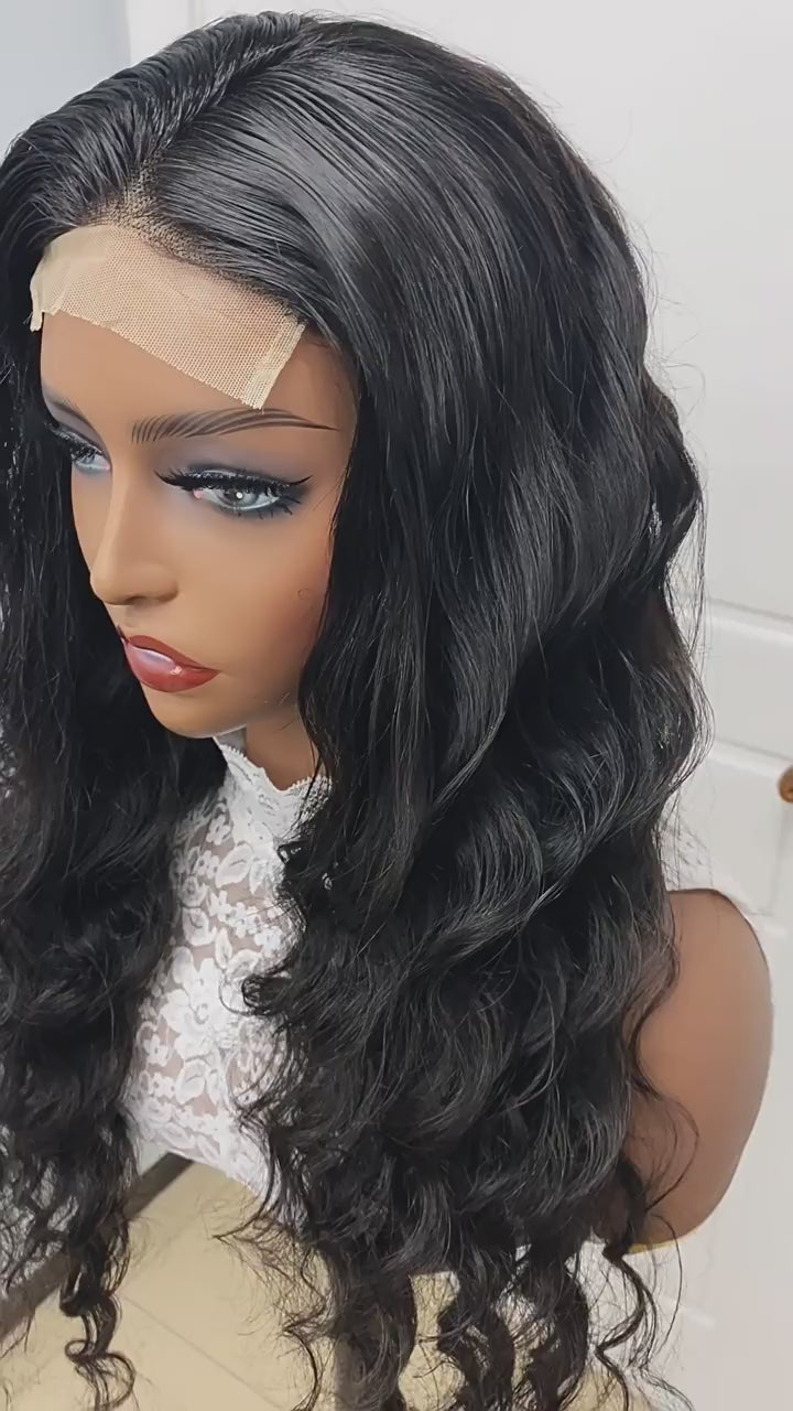 6x6 Lace Closure Wig Human Hair Loose Deep Wave 150% Density for Black Women
