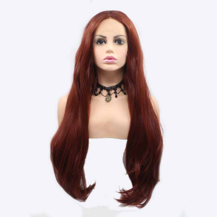 synthetic lace front wig straight