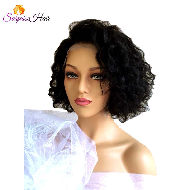 Middle Length  Bob curly Lace Wig 