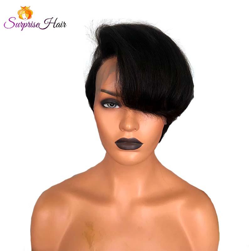 Short Pixie Cut Full Lace Wig Human Hair for black women