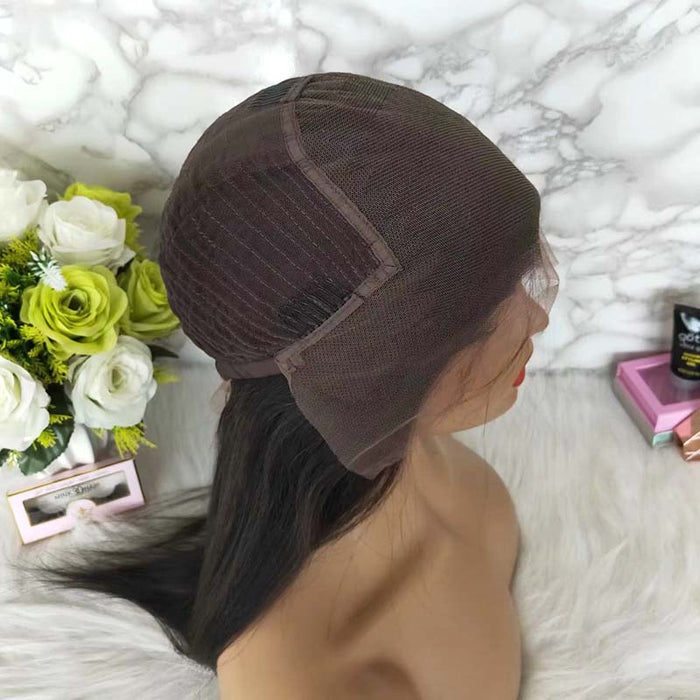 Long Straight Human Hair Lace Wig with Baby Hair Online Surprisehair