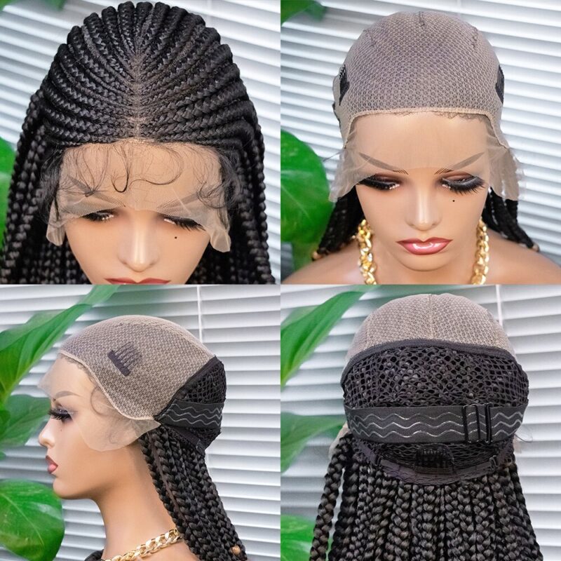 14 Inch Short Bob Wig Braided Wigs Synthetic Braiding Hair for Black Women