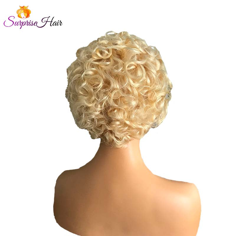 613 color curly Pixie Cut Wig