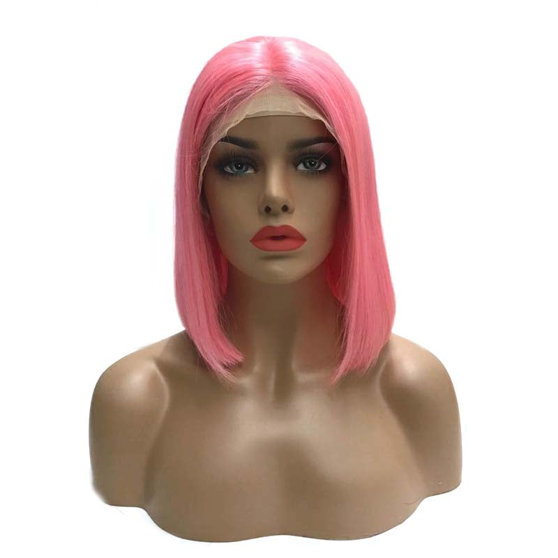 light pink lace wig bob 